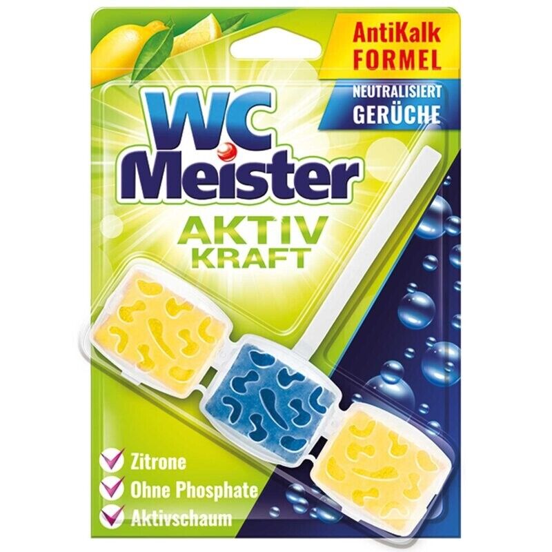 WC Meister WC Stein Aktiv Kraft Zitrone 45g NEU