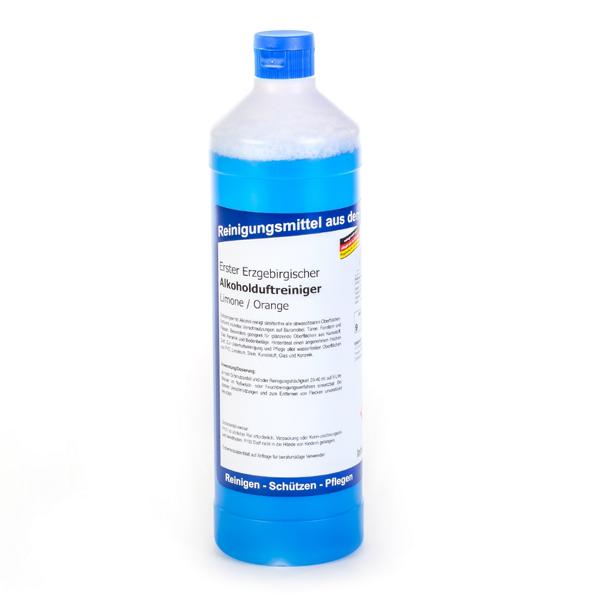 Erster Erzgebirgischer Alkohol-Duftreiniger Limone/Orange | 1 Liter Rundflasche  | idealer Schnell- und Schonreiniger auf Alkoholbasis