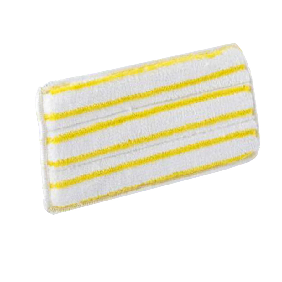 Handpad/Mikrofaserpad 13 x 27 cm | weiß mit gelben Borstenstreifen
