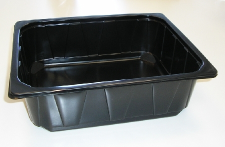 ECO PP Gastro-Schale GN1/2, 325 x 265 x 100 mm, 6300 ml, schwarz | 92 Stück