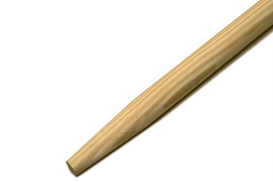 Holzstiel 140 cm, Ø 28 cm, ohne Gewinde, konisches Ende | unlackiert