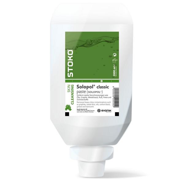 Stoko Solopol® classic | 2-Liter-Softflasche  | Händereiniger für sehr starke Verschmutzungen, PARFÜMIERT, passend nur  für Spender 70566, 70462