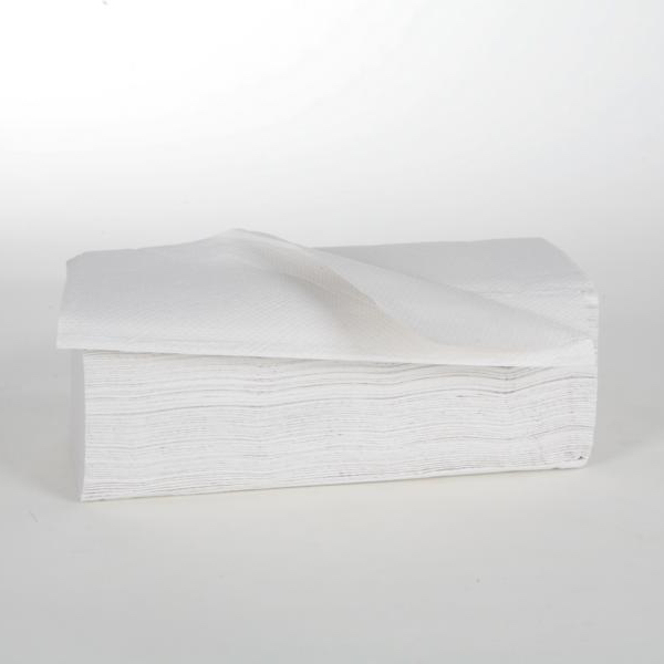 Papierhandtücher 2-lagig, 24 x 23 cm, Zick-Zack-Falz, naturweiß | 3750 Blatt/Karton, 40 g/m²